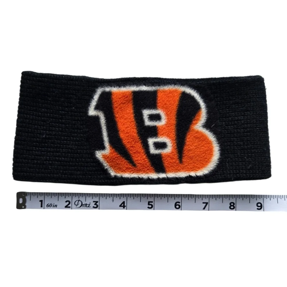 Cincinnati Bengals NFL Knit Headband Ear Warmer Black Orange OS Football, Retro‎